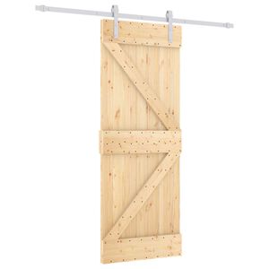vidaXL Porte coulissante Naturel et Blanc 80 x 210 cm