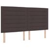 vidaXL Lit &agrave; ressort LED avec matelas Marron fonc&eacute; 200 x 200 cm tissu
