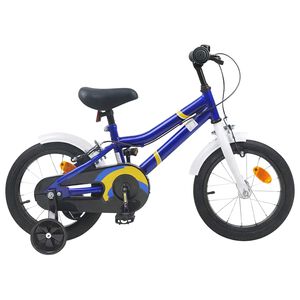 vidaXL V&eacute;lo pour Enfants 14 Pouces pour les 3-5 ans Bleu blanc