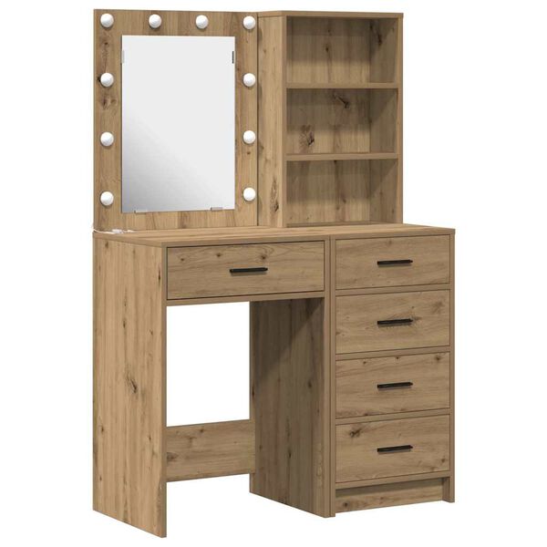 vidaXL Table de Toilette avec tiroir 2 pcs Marron 50 x 41 x 135 cm