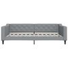 vidaXL Lit de jour avec matelas gris clair 100x200 cm tissu