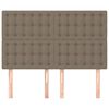 vidaXL T&ecirc;te de lit Taupe 144x5x118/128 cm Tissu