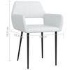 vidaXL Chaises &agrave; manger lot de 2 blanc similicuir