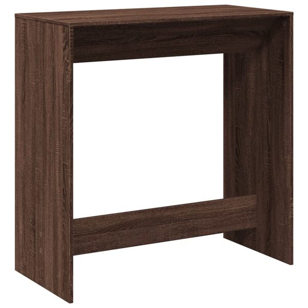 vidaXL Table de bar ch&ecirc;ne marron 102x50x103,5 cm bois d'ing&eacute;nierie