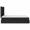 vidaXL Lit avec rangement et LED avec LED Noir 140 x 200 cm Polyester