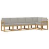 vidaXL Ensemble de canap&eacute;s d'ext&eacute;rieur 6 pc Blanc et gris clair