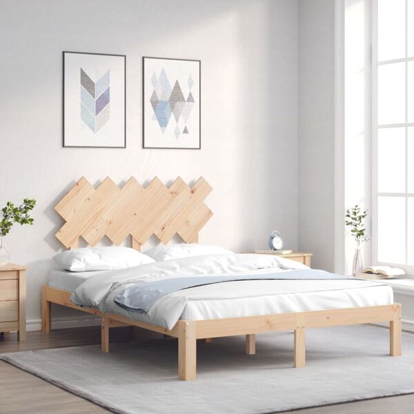 vidaXL Cadre de lit sans matelas bois de pin massif