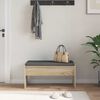 vidaXL Banc d'entr&eacute;e avec coussin Ch&ecirc;ne Sonoma 83 x 38 x 40 cm