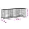 vidaXL Panier gabion avec couvercle 300x100x100 cm fer galvanis&eacute;
