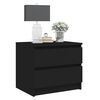 vidaXL Table de chevet Noir 50x39x43,5 cm Agglom&eacute;r&eacute;