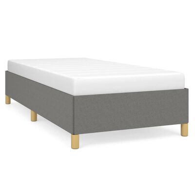 vidaXL Cadre de lit sans matelas gris foncé 100x200 cm tissu