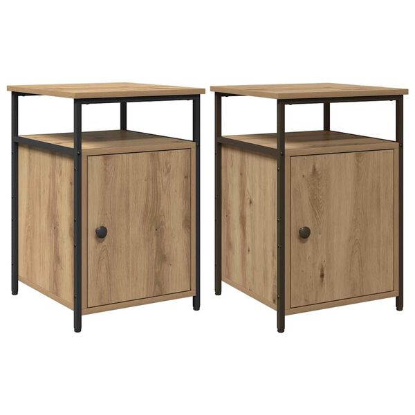 vidaXL Cabinet de chevet ch&ecirc;ne artisanal Bois d'ing&eacute;nierie