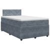 vidaXL Lit boxspring avec matelas Gris fonc&eacute; 120 x 190 cm Velours