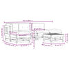 vidaXL Salon de jardin 6 pcs avec coussins bois massif Douglas