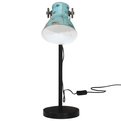 vidaXL Lampe de bureau 25 W bleu délavé 17x17x60 cm E27