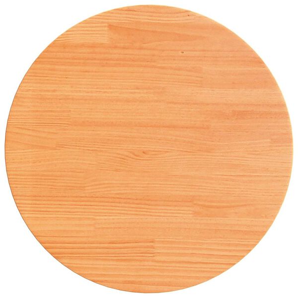 vidaXL Dessus de table rond cire marron Ø50x2,5 cm bois de pin massif