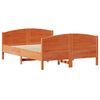vidaXL Cadre de lit sans matelas cire marron 120x190cm bois pin massif