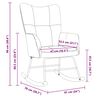 vidaXL Chaise &agrave; bascule Gris fonc&eacute; Velours