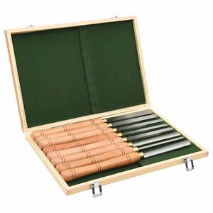 vidaXL Jeu d'outils de tournage 8 pi&egrave;ces acier rapide