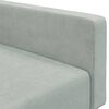 vidaXL Canap&eacute;-lit &agrave; 2 places avec repose-pied gris clair velours