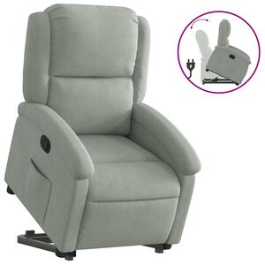 vidaXL Fauteuil inclinable &eacute;lectrique vert fonc&eacute; velours