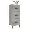 vidaXL Buffet Sonoma gris 34,5x34x90 cm Bois d'ing&eacute;nierie