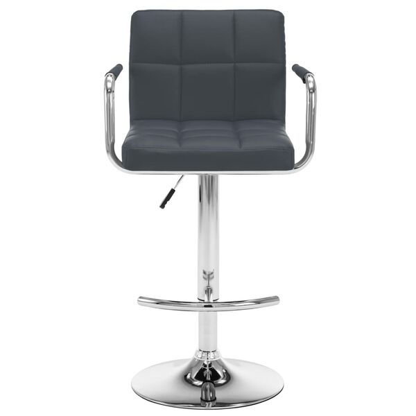 vidaXL Tabourets de bar lot de 2 gris similicuir
