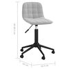 vidaXL Chaises pivotantes &agrave; manger lot de 2 gris clair velours