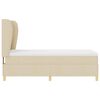 vidaXL Lit &agrave; ressorts avec matelas gris fonc&eacute; 90x190 cm Cr&egrave;me tissu