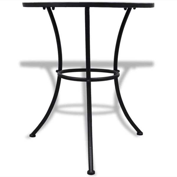 vidaXL Ensemble de bistro 3 pcs Carreaux c&eacute;ramiques Bleu et blanc