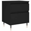 vidaXL Table de chevet Noir 40x35x50 cm Bois d&rsquo;ing&eacute;nierie