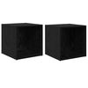 vidaXL Ensemble meuble TV 2 pcs Noir Bois d'ing&eacute;nierie
