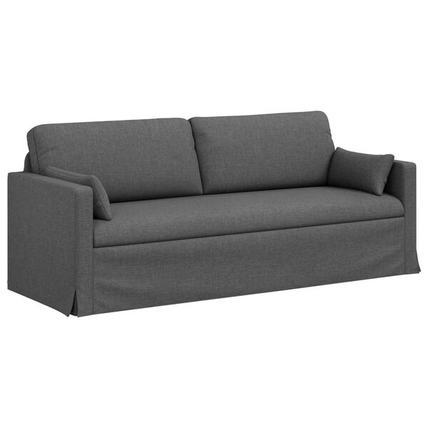 vidaXL Canap&eacute; Gris fonc&eacute; 198 x 78 x 80 cm tissu