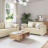 vidaXL Canap&eacute; 2 pcs Cr&egrave;me 219 x 80 x 82 cm tissu