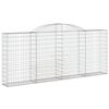 vidaXL Paniers &agrave; gabions arqu&eacute;s 11 pcs 300x30x120/140 cm fer galvanis&eacute;