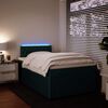 vidaXL Sommier &agrave; lattes de lit et matelas Vert fonc&eacute; 120x200cm Velours