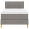 vidaXL Lit &agrave; ressorts avec matelas Taupe 100 x 200 cm tissu