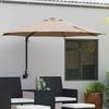 vidaXL Parasol de jardin Taupe et Noir 248 x 248 x 148 cm
