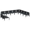vidaXL Ensemble de canap&eacute; de jardin Anthracite Acier