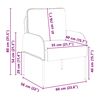 vidaXL Canap&eacute;s avec coussin 55cm Taupe Contreplaqu&eacute;
