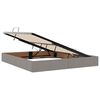 vidaXL Lit avec rangement et LED avec matelas Taupe 180 x 200 cm tissu