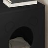 vidaXL Maison pour chat Noir 42,5 x 40 x 53 cm Bois d'ing&eacute;nierie