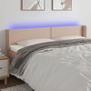 vidaXL T&ecirc;te de lit &agrave; LED Cappuccino 183x16x78/88 cm Similicuir