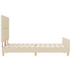 vidaXL Cadre de lit avec t&ecirc;te de lit Cr&egrave;me 160 x 200 cm tissu