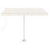 vidaXL Auvent manuel r&eacute;tractable sur pied 300x250 cm Cr&egrave;me