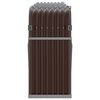 vidaXL Porte-b&ucirc;ches marron 234x45x100 cm acier galvanis&eacute;