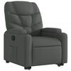 vidaXL Fauteuil inclinable Gris fonc&eacute; Tissu