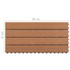 vidaXL Dalles WPC 60x30 cm 6 pcs 1m² Marron