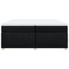 vidaXL Sommier &agrave; lattes de lit avec matelas Noir 200x200 cm Tissu