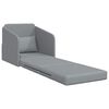 vidaXL Canap&eacute;-Lit 60cm Gris clair tissu
